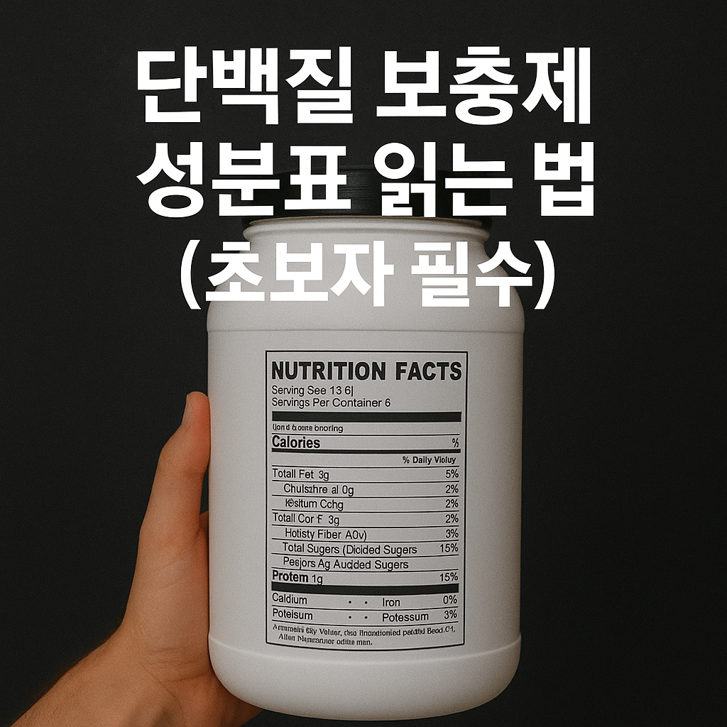 단백질 보충제와 성분표