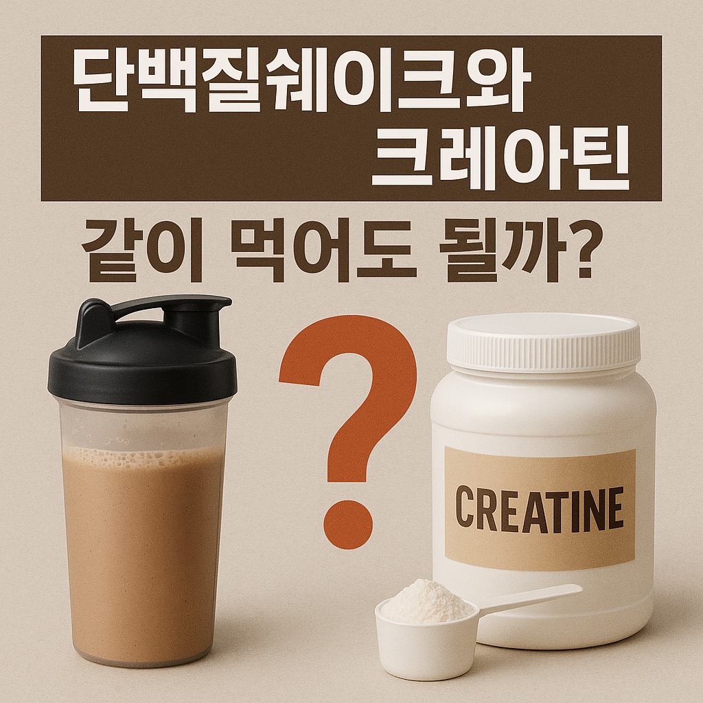 단백질쉐이크와 크레아틴, 같이_