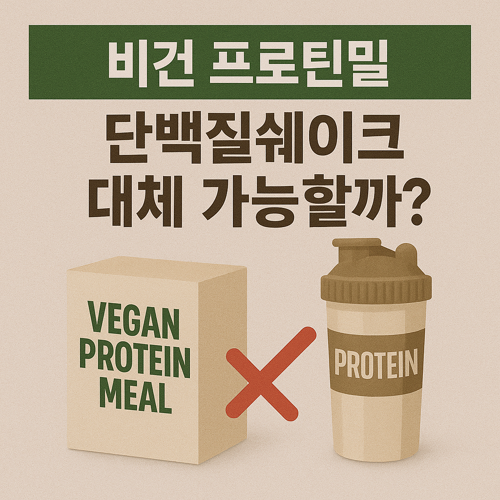 비건 프로틴밀과 단백질쉐이크 비교